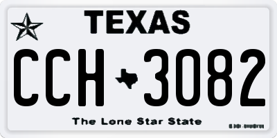 TX license plate CCH3082