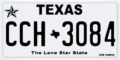 TX license plate CCH3084