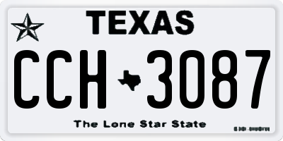 TX license plate CCH3087