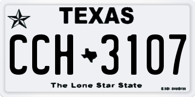 TX license plate CCH3107