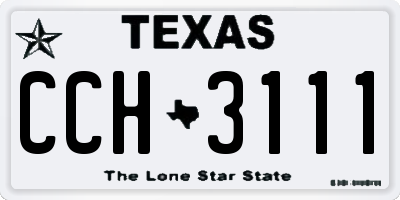 TX license plate CCH3111