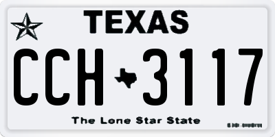 TX license plate CCH3117