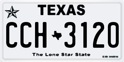 TX license plate CCH3120