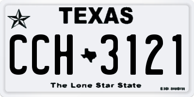 TX license plate CCH3121
