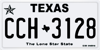 TX license plate CCH3128