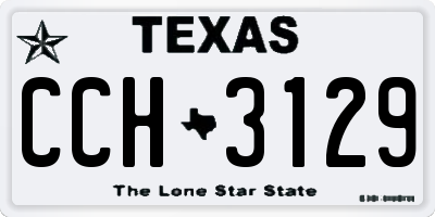 TX license plate CCH3129