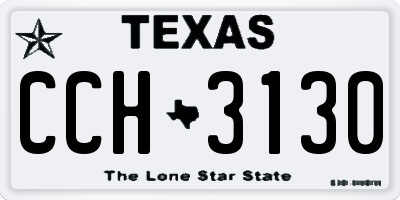 TX license plate CCH3130