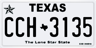 TX license plate CCH3135