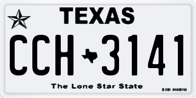 TX license plate CCH3141