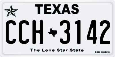 TX license plate CCH3142