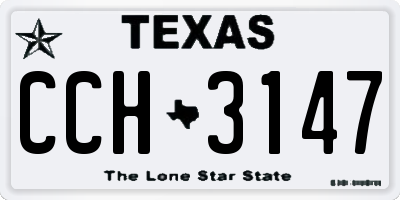 TX license plate CCH3147
