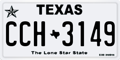 TX license plate CCH3149