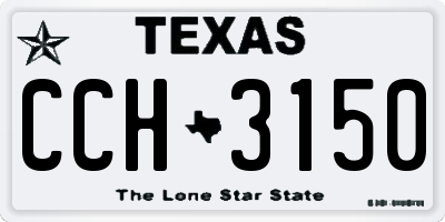 TX license plate CCH3150