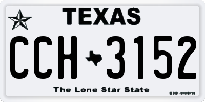 TX license plate CCH3152