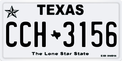 TX license plate CCH3156