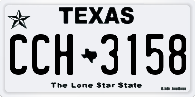 TX license plate CCH3158