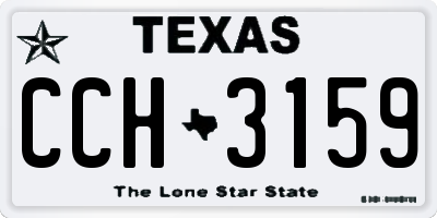 TX license plate CCH3159