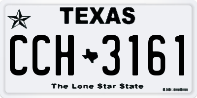 TX license plate CCH3161