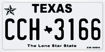 TX license plate CCH3166