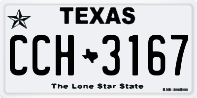 TX license plate CCH3167