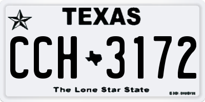 TX license plate CCH3172