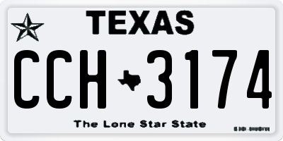 TX license plate CCH3174