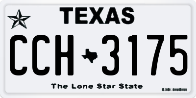 TX license plate CCH3175