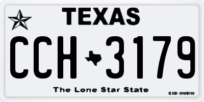 TX license plate CCH3179