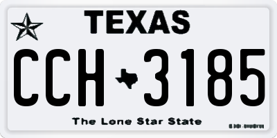 TX license plate CCH3185