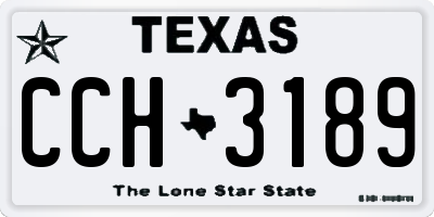 TX license plate CCH3189