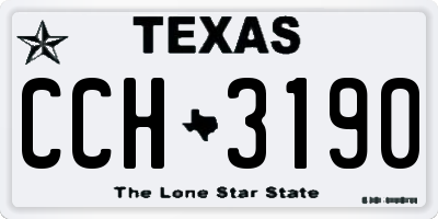 TX license plate CCH3190