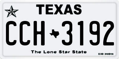 TX license plate CCH3192