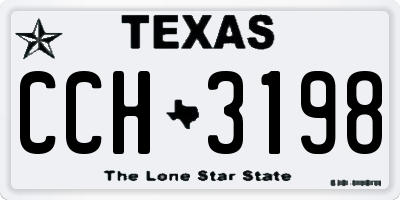 TX license plate CCH3198