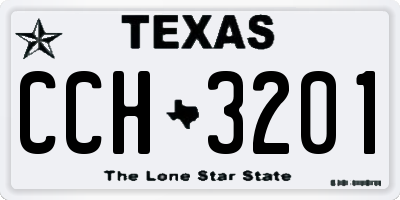 TX license plate CCH3201