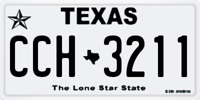 TX license plate CCH3211