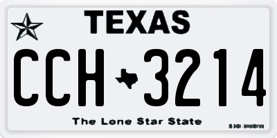 TX license plate CCH3214