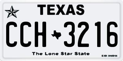 TX license plate CCH3216