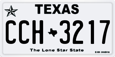 TX license plate CCH3217