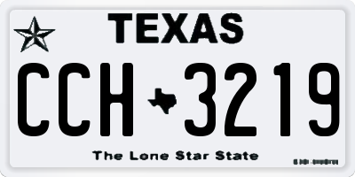 TX license plate CCH3219