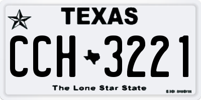 TX license plate CCH3221