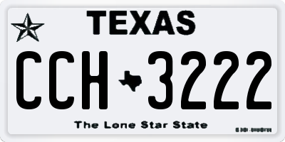 TX license plate CCH3222