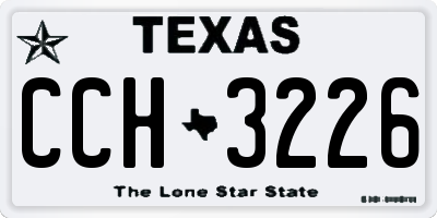 TX license plate CCH3226