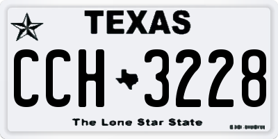 TX license plate CCH3228