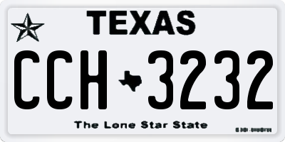 TX license plate CCH3232