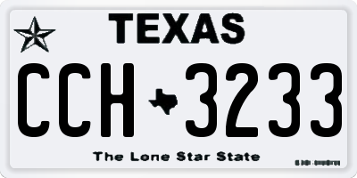 TX license plate CCH3233