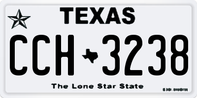 TX license plate CCH3238