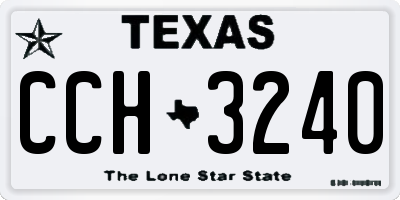 TX license plate CCH3240
