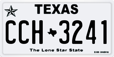 TX license plate CCH3241