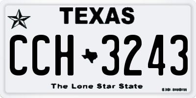 TX license plate CCH3243