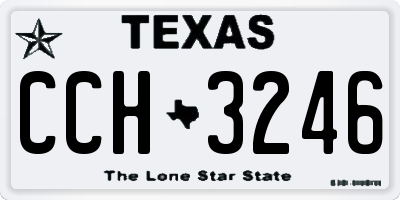 TX license plate CCH3246